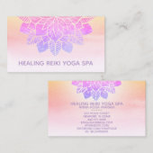 *~* Pastel Rainbow Spiritueel Mandala Yoga Reiki Visitekaartje (Voorkant / Achterkant)