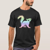 Pastel Rainbow Squirrel Silhouette Cute T-shirt (Voorkant)