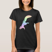 Pastel Rainbow Squirrel Silhouette T-shirt (Voorkant)
