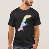 Pastel Rainbow Squirrel Silhouette T-shirt (Voorkant)