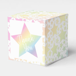 Pastel Rainbow Star-Baby shower Bedankdoosjes