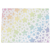 Pastel Rainbow Star-Baby shower Groot Cadeauzakje (Voorkant)
