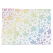 Pastel Rainbow Star-Baby shower Groot Cadeauzakje (Achterkant)