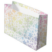 Pastel Rainbow Star-Baby shower Groot Cadeauzakje (Voorkant Gekanteld)