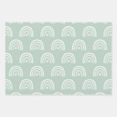 Pastel Rainbow Stars Baby Gren Blue Inpakpapier Vel (Voorkant 2)