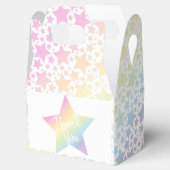 Pastel Rainbow Stars Baby shower Simple Moderne Bedankdoosjes (Geopend)