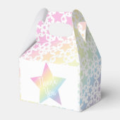 Pastel Rainbow Stars Baby shower Simple Moderne Bedankdoosjes (Voorkant Zijde)