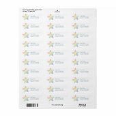 Pastel Rainbow Stars Baby shower Simple Moderne Etiket (Full Sheet)