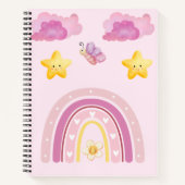 Pastel Rainbow & Stars Nursery Design | Cute Kawai Notitieboek (Voorkant)