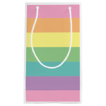 Pastel Rainbow Stripe Gift Bag