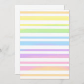Pastel Rainbow Stripes Abstract Blur Art Design Menu (Voorkant / Achterkant)