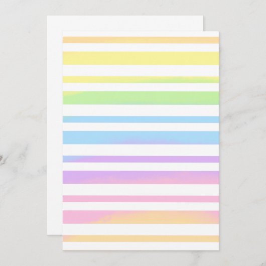 Pastel Rainbow Stripes Abstract Blur Art Design Menu (Voorkant / Achterkant)