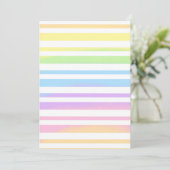 Pastel Rainbow Stripes Abstract Blur Art Design Menu (Staand voorkant)