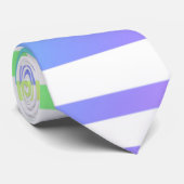 Pastel Rainbow Stripes Abstract Blur Art Design Stropdas (Opgerold)