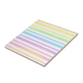 Pastel Rainbow Stripes Abstract Blur Art Design Tegeltje (Zijkant)
