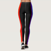 Pastel Rainbow Stripes Gay Pride LGBT-ondersteunin Leggings (Achterkant)