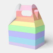 Pastel Rainbow Stripes gunst box Bedankdoosjes (Voorkant Zijde)