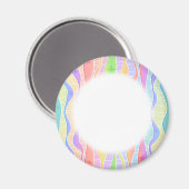 PASTEL RAINBOW STRIPES MAGNETS MAGNEET (Voorkant / Achterkant)
