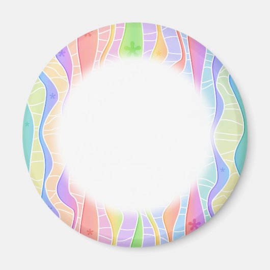 PASTEL RAINBOW STRIPES MAGNETS MAGNEET (Voorkant)