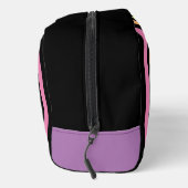 Pastel Rainbow Stripes Patroon op zwart Toilettasje (Rechts)