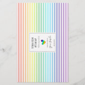 Pastel Rainbow Stripes Pattern Artisan Soap Wrapen (Voorkant)