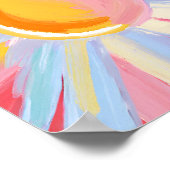 Pastel Rainbow Sun Burst Poster Print (Hoek)