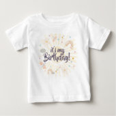 Pastel Rainbow Sun It's my Birthday Girl T-Shirt (Voorkant)