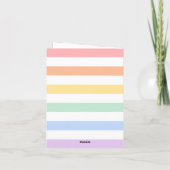 Pastel Rainbow Sunshine Bedankkaart (Achterkant)