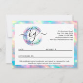 Pastel Rainbow Swash Logo Cadeft Certificate Kaart (Achterkant)