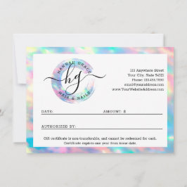 Pastel Rainbow Swash Logo Cadeft Certificate Kaart