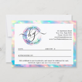 Pastel Rainbow Swash Logo Cadeft Certificate Kaart