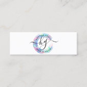 Pastel Rainbow Swash Logo Hair Nails Social Media Mini Visitekaartje (Voorkant)