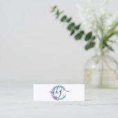 Pastel Rainbow Swash Logo Hair Nails Social Media Mini Visitekaartje (Staand voorkant)