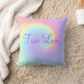 Pastel Rainbow Swirl Lesbian Wedding Kussen (Deken)