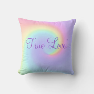 Pastel Rainbow Swirl Lesbian Wedding Kussen