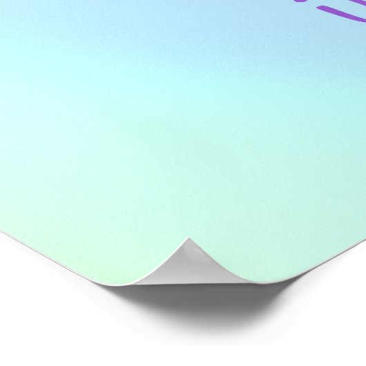 Pastel Rainbow Swirl Lesbian Wedding Poster (Hoek)