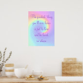Pastel Rainbow Swirl Lesbian Wedding Poster (Keuken)