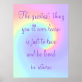 Pastel Rainbow Swirl Lesbian Wedding Poster (Voorkant)
