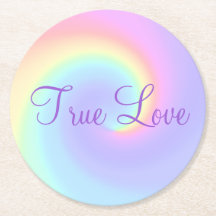 Pastel Rainbow Swirl Lesbian Wedding