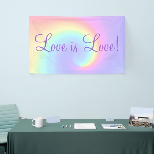 Pastel Rainbow Swirl Lesbian Wedding Spandoek (Beurs)