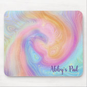 Pastel Rainbow Swirl Muismat (Voorkant)
