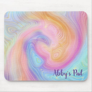 Pastel Rainbow Swirl Muismat