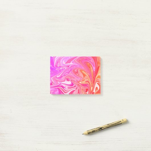 Pastel Rainbow Swirl Post-it® Notes (Op bureau)