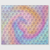 Pastel Rainbow Swirl Sweet 16 Cadeaupapier (Vlak)