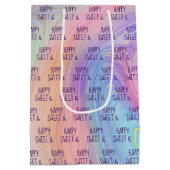 Pastel Rainbow Swirl Sweet 16 Medium Cadeauzakje (Achterkant)