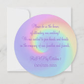 Pastel Rainbow Swirl - Uitnodiging tot huwelijk vo (Achterkant)