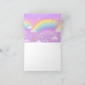 Pastel Rainbow Thank You Card – Cute Appreciation  Bedankkaart (Binnen)