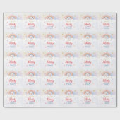 Pastel Rainbow Tie Dye Birthday Cadeaupapier (Vlak)