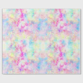 Pastel Rainbow Tie Dye Cadeaupapier (Vlak)
