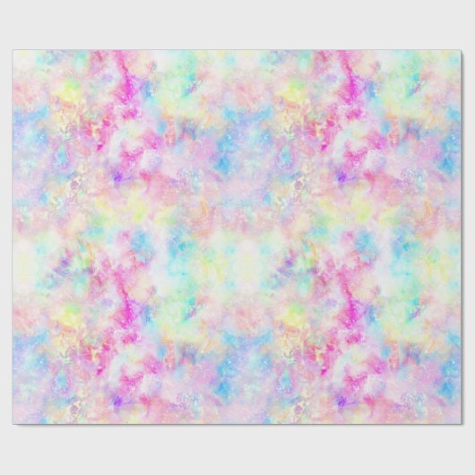 Pastel Rainbow Tie Dye Cadeaupapier (Vlak)